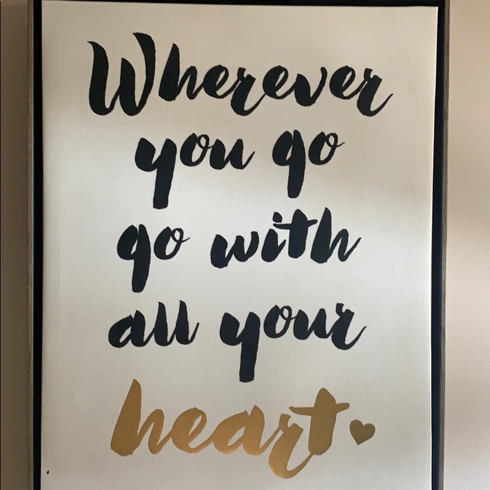 Inspirational quote painting